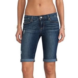 PAIGE Luca Denim Bermuda Shorts